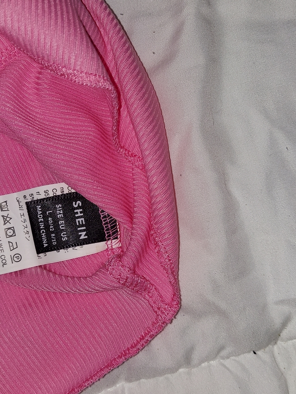 SHEIN Pink Ribbed Sports Bra - Picture 3 of 3